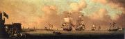 Monamy, Peter A panoranma of the Bosporus at Constantinople the City spread along the European western shore,the Asian eastern shore guarded by Leander-s Tower china oil painting artist